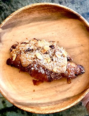 Almond croissant at Chaumont Vegan in Beverly Hills