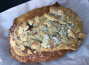 Chocolate almond croissant  at Chaumont Vegan in Beverly Hills