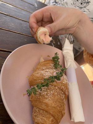 Rose croissant   at Chaumont Vegan in Beverly Hills