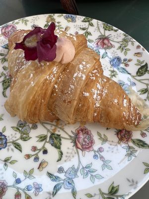 Rose Croissant 🌸  at Chaumont Vegan in Beverly Hills