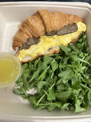 Truffle, egg, and cheese croissant   at Chaumont Vegan in Beverly Hills