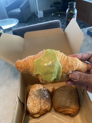 Matcha croissantt  at Chaumont Vegan in Beverly Hills