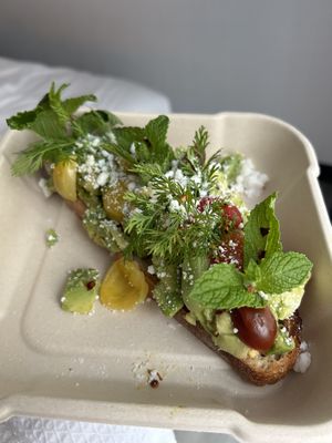 Avocado toastt  at Chaumont Vegan in Beverly Hills