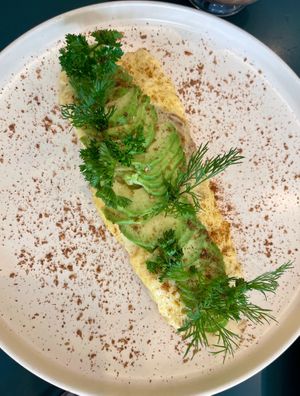 Vegan Feta Omelet at Chaumont Vegan in Beverly Hills