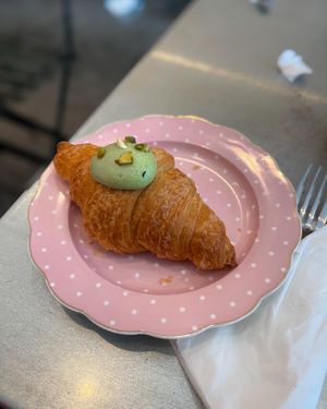 Pistachio croissant  at Chaumont Vegan in Beverly Hills
