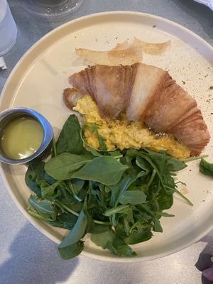 Egg and zaatar croissant  at Chaumont Vegan in Beverly Hills