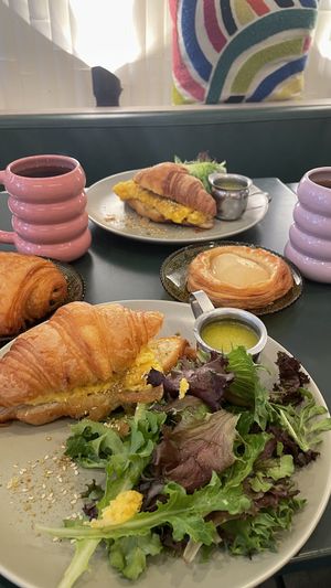 Egg croissant   at Chaumont Vegan in Beverly Hills