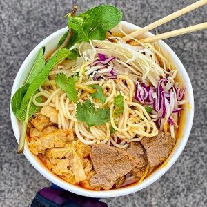 Vegan Bun Bo Hue  at Toronto Pho in Toronto