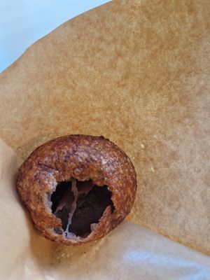 Donut with red bean filling at Dohyeongdang - 도형당  in Busan