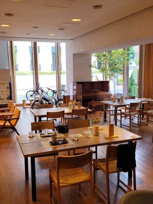 The beautiful interior of the restaurant   at LIFE CREATION SPACE OVE in Tokyo