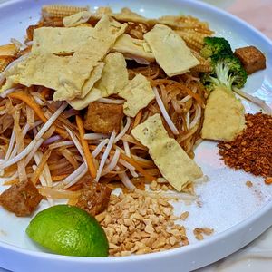 Stir-Fried Phad Thai with OnlyEg and Assorted Vegetables at Bangkok Jam - Dhoby Ghaut in Central Singapore