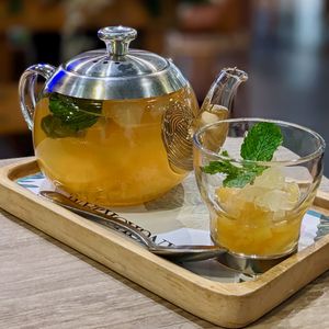 Hot Ginger Lemongrass Peach Tea at Bangkok Jam - Dhoby Ghaut in Central Singapore