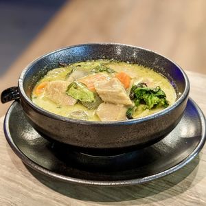 Vegan Green Curry with Shandi Global Chicken at Bangkok Jam - Dhoby Ghaut in Central Singapore