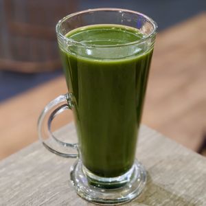 Hot Vegan Thai Green Milk Tea at Bangkok Jam - Dhoby Ghaut in Central Singapore