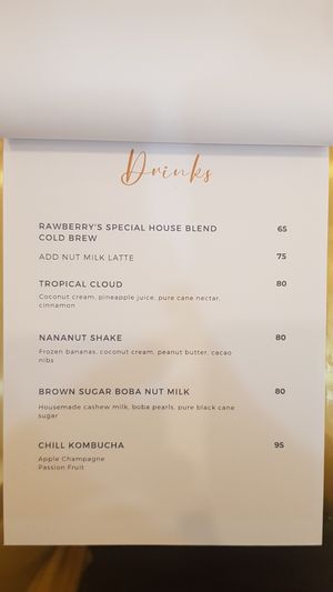 Menu 2/2 at Rawberry in Ho Chi Minh City