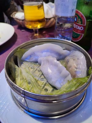 Steamed dumplings (one got eaten before the 📷) at New Oriental Asiatico in Lanzarote