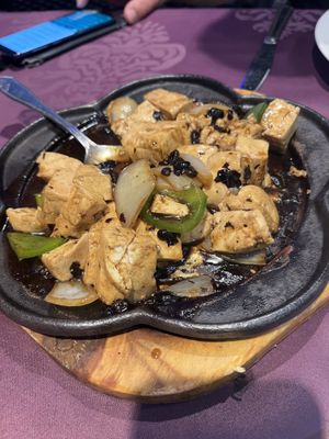 Tofu with black beans  at New Oriental Asiatico in Lanzarote