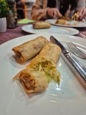 Vegetable spring rolls at New Oriental Asiatico in Lanzarote