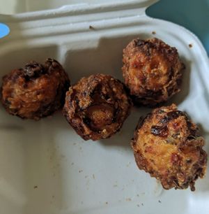 Sweetcorn fritters at FEAST by L&B in Folkestone