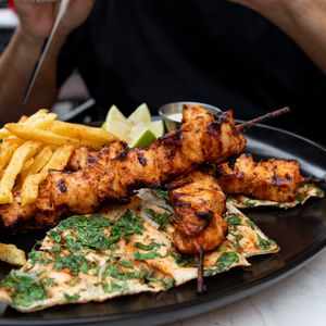Chicken Kebab At Salut Bar & Restaurant Limassol! at Salut in Limassol