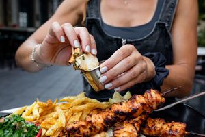 Chicken Kebab At Salut Bar & Restaurant Limassol! at Salut in Limassol