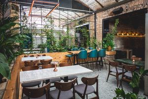 The sitting area inside at Salut Bar & Restaurant Limassol! at Salut in Limassol