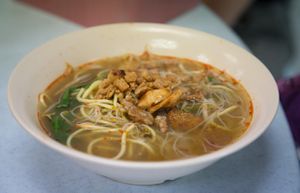 Vegan shredded pork noodles at Soo Ser Yuan in Klang