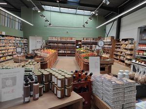 Inside at Les Comptoirs de la Bio in Quiberon