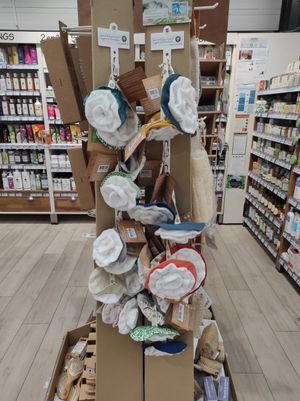 Loofahs at Les Comptoirs de la Bio in Quiberon