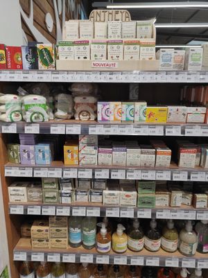 Soaps at Les Comptoirs de la Bio in Quiberon