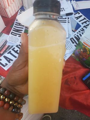 Ginger lemonade at Lakou Cafe in Brooklyn