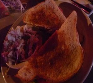 Sandwich and 'slaw at Highline Bar in Seattle