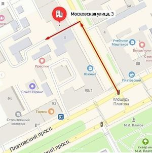 how to walk from Platovskiy prospekt at Klyuchi k Zdorovyu - Ключи к Здоровью in Novocherkassk