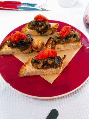 A & T (aubergine and tomato) at 123V Browns in London