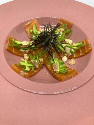 Loved the vegan salmon sashimi at 123V Browns in London