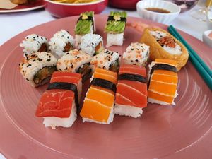 Vegan sushi at 123V Browns in London