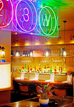 reception-sushi-bar-neon2800 at 123V Browns in London