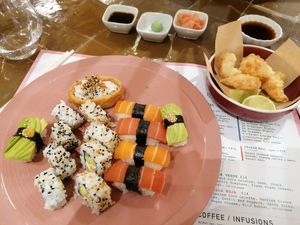 Grand sushi set at 123V Browns in London