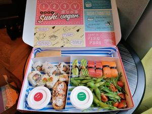 Classic sushi set at 123V Browns in London