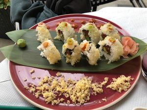 Crispy & Spicy V-Tuna Roll at 123V Browns in London