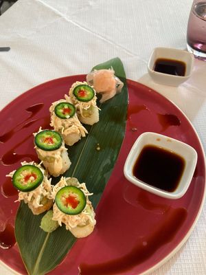 Spicy “crab"  at 123V Browns in London