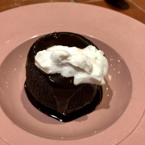 Chocolate fondant cake  at 123V Browns in London