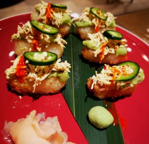 Crispy Rice Green Dynamite at 123V Browns in London