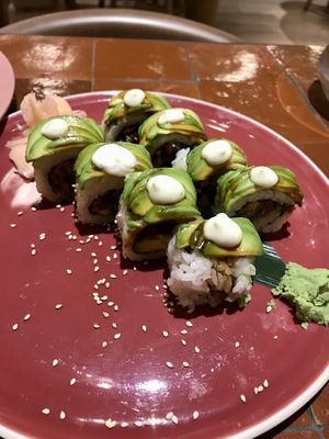 Green dragon roll   at 123V Browns in London