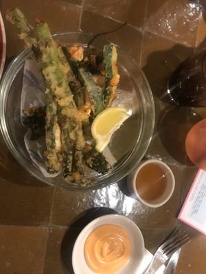 V - prawn tempura  at 123V Browns in London