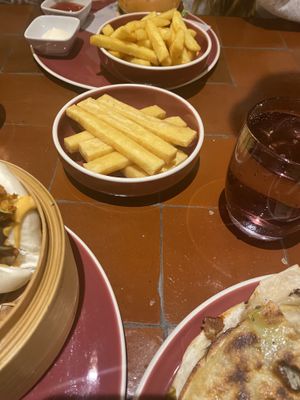 Chickpea flour based chips   at 123V Browns in London