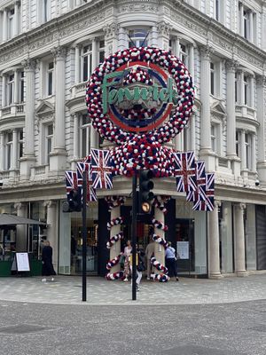 Fenwick department store (123V is in the basement)  at 123V Browns in London