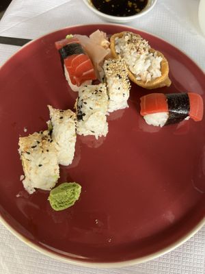 half eaten sushi 😂  at 123V Browns in London