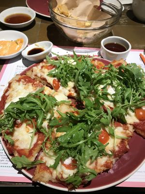 Sushi pizza. Wouldn’t order this one again    at 123V Browns in London