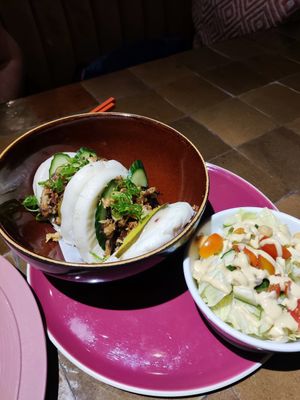 Bao buns at 123V Browns in London